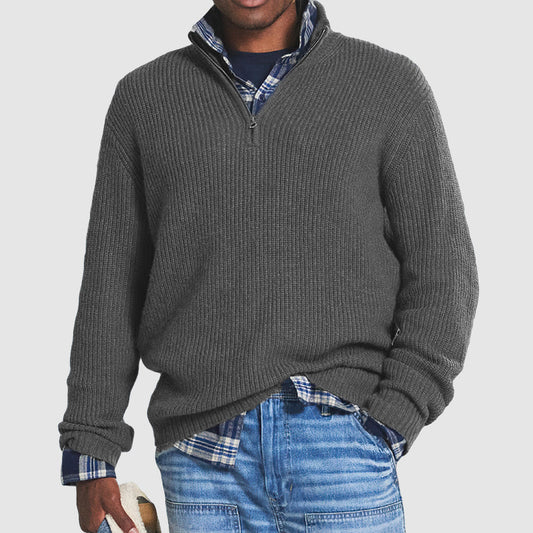 Arlo | Warmer Pullover mit Reißverschlusskragen